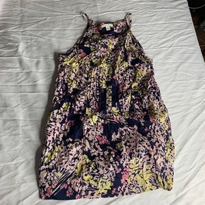 Blue and Pink Flower Printed Top